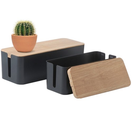 Органайзер Cactus CS-BOX-BL черный/бамбук