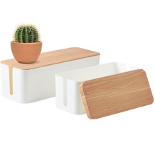 Органайзер Cactus CS-BOX-WH белый/бамбук
