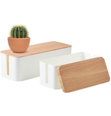 Органайзер Cactus CS-BOX-WH белый/бамбук