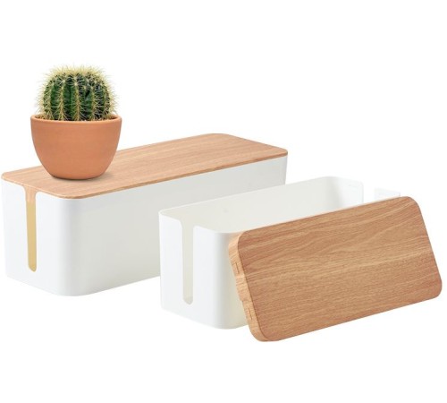 Органайзер Cactus CS-BOX-WH белый/бамбук