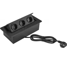 Розетка Cactus CS-SOCKET-EU3-BK для столешницы (уп.:1шт)