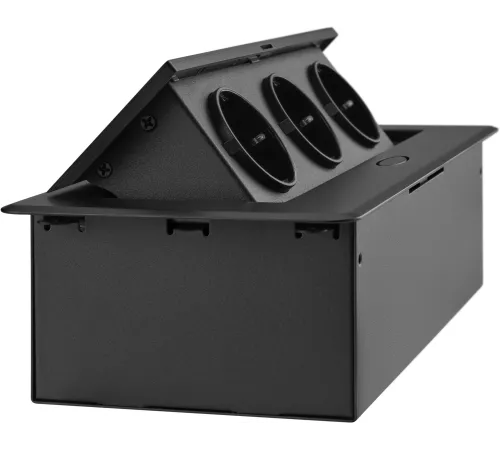 Розетка Cactus CS-SOCKET-EU3-BK для столешницы (уп.:1шт)