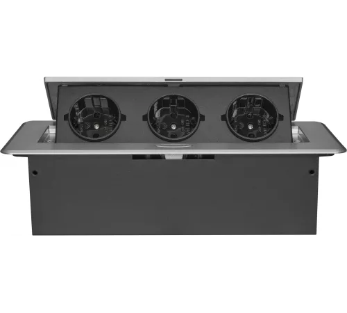 Розетка Cactus CS-SOCKET-EU3-GYBK для столешницы серый (уп.:1шт)