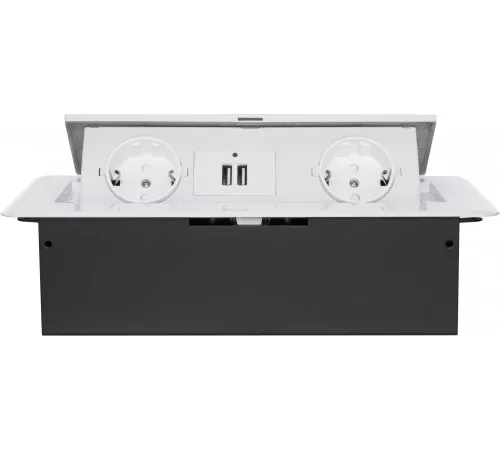 Розетка Cactus CS-SOCKET-EU/USBA-WH для столешницы белый