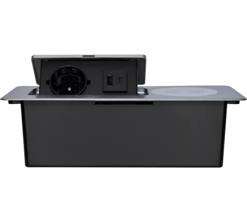 Розетка Cactus CS-SOCKET-USBA/C-WLESS для столешницы серебристый