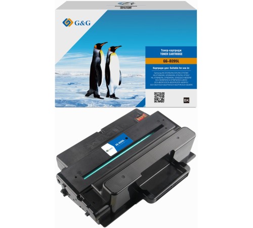 Картридж лазерный G&G GG-D205L черный (5000стр.) для Samsung ML-3710ND/ML-3712DW/SCX-5639FW/SCX-5637FR