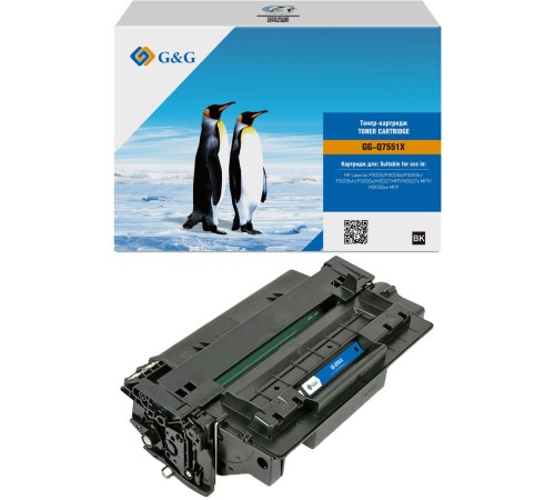 Картридж лазерный G&G GG-Q7551X черный (13000стр.) для HP LJ P3005/M3027 MFP/M3027x MFP/M3035xs MFP Картридж лазерный G&G GG-Q7551X черный (13000стр.) для HP LJ P3005/M3027 MFP/M3027x MFP/M3035xs MFP