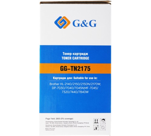 Картридж лазерный G&G GG-TN2175 черный (2600стр.) для Brother HL-2140/2150/2170 Картридж лазерный G&G GG-TN2175 черный (2600стр.) для Brother HL-2140/2150/2170