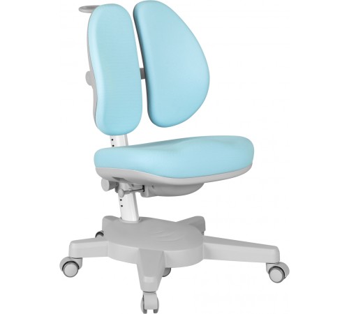 Кресло детское Cactus CS-CHR-3604BL голубой крестов. пластик серый
