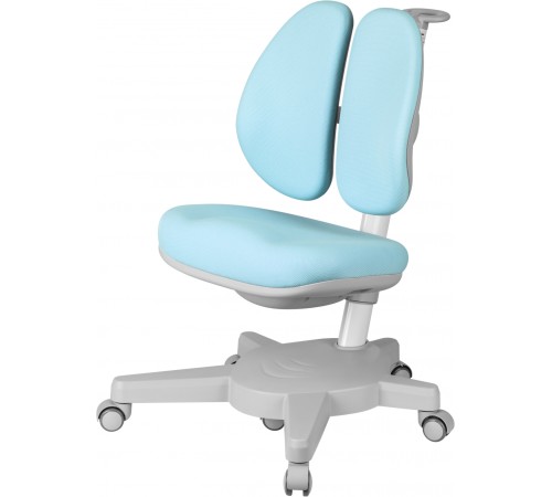 Кресло детское Cactus CS-CHR-3604BL голубой крестов. пластик серый