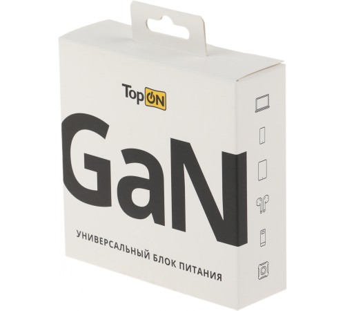 Блок питания TopON TOP-GaN-65WB автоматический 65W 5V-20V 3.25A 2xUSB от бытовой электросети LED индикатор Блок питания TopON TOP-GaN-65WB автоматический 65W 5V-20V 3.25A 2xUSB от бытовой электросети LED индикатор