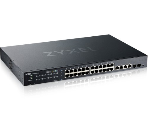Гибридный Smart L2+ коммутатор Zyxel NebulaFlex XMG1930-30, rack 19", 24xRJ-45: 1/2.5G, 4xRJ-45: 1/2.5/5/10G, 2xSFP+, автономное/облачное управление (XMG1930-30-ZZ0101F) Гибридный Smart L2+ коммутатор Zyxel NebulaFlex XMG1930-30, rack 19", 24xRJ-45: 1/2.5G, 4xRJ-45: 1/2.5/5/10G, 2xSFP+, автономное/облачное управление (XMG1930-30-ZZ0101F)