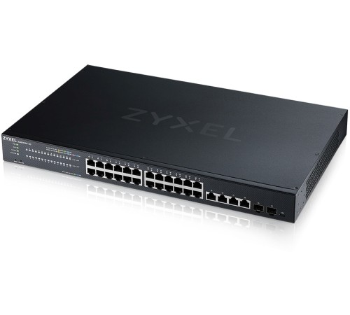 Гибридный Smart L2+ коммутатор Zyxel NebulaFlex XMG1930-30, rack 19", 24xRJ-45: 1/2.5G, 4xRJ-45: 1/2.5/5/10G, 2xSFP+, автономное/облачное управление (XMG1930-30-ZZ0101F) Гибридный Smart L2+ коммутатор Zyxel NebulaFlex XMG1930-30, rack 19", 24xRJ-45: 1/2.5G, 4xRJ-45: 1/2.5/5/10G, 2xSFP+, автономное/облачное управление (XMG1930-30-ZZ0101F)