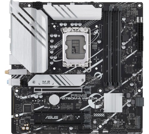 Материнская плата ASUS PRIME B760M-A WIFI D4, LGA1700, B760, 4*DDR4, HDMI+DP, 4xSATA3 + RAID, M2, Audio, Gb LAN, USB 3.2, USB 2.0, mATX; 90MB1CX0-M0EAY0 (PRIME B760M-A WIFI D4)