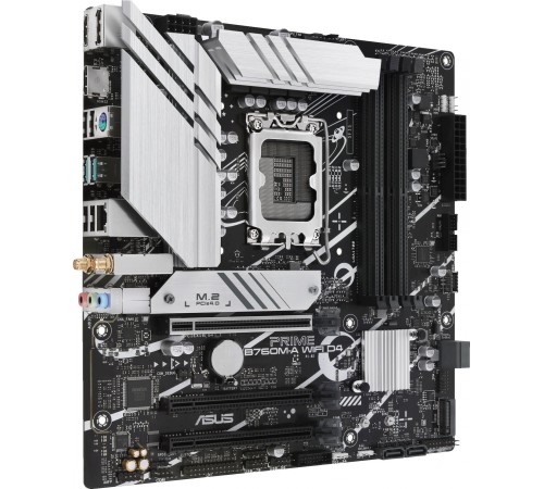 Материнская плата ASUS PRIME B760M-A WIFI D4, LGA1700, B760, 4*DDR4, HDMI+DP, 4xSATA3 + RAID, M2, Audio, Gb LAN, USB 3.2, USB 2.0, mATX; 90MB1CX0-M0EAY0 (PRIME B760M-A WIFI D4)