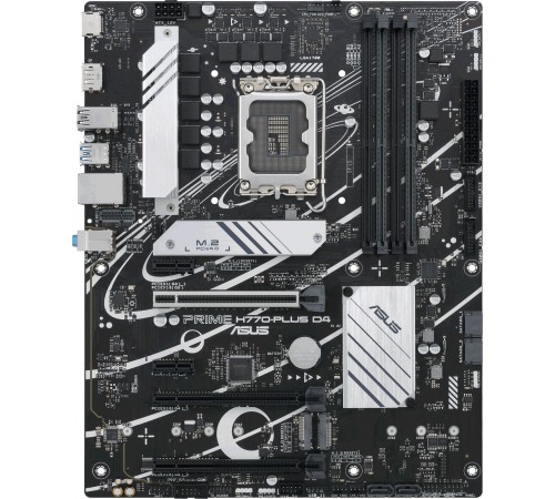 Материнская плата ASUS PRIME H770-PLUS D4, LGA1700, H770, 4*DDR4, HDMI+DP, 4xSATA3 + RAID, M2, Audio, Gb LAN, USB 3.2, USB 2.0, ATX; 90MB1CU0-M0EAY0 (PRIME H770-PLUS D4)