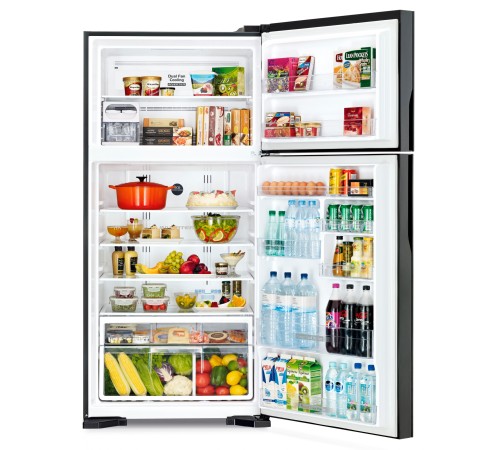 Холодильник Hitachi R-VG660PUC7-1 GGR серое стекло (двухкамерный)