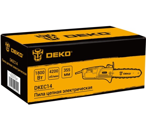 Электрическая цепная пила Deko DKEC14 1800Вт дл.шины:14" (35cm) (065-1214) Электрическая цепная пила Deko DKEC14 1800Вт дл.шины:14" (35cm) (065-1214)