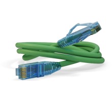 Патч-корд Hyperline PC-LPM-UTP-RJ45-RJ45-C6-2M-LSZH-GN PC-LPM-UTP-RJ45-RJ45-C6-2M UTP вилка RJ-45-вилка RJ-45 кат.6 2м зеленый LSZH (уп.:1шт) 24AWG