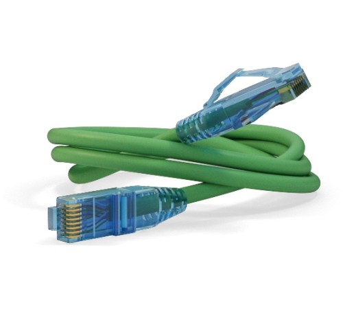 Патч-корд Hyperline PC-LPM-UTP-RJ45-RJ45-C6-2M-LSZH-GN PC-LPM-UTP-RJ45-RJ45-C6-2M UTP вилка RJ-45-вилка RJ-45 кат.6 2м зеленый LSZH (уп.:1шт) 24AWG