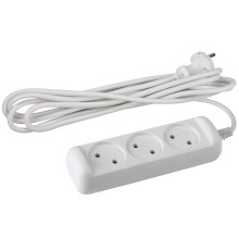 ЭРА Б0028355 Удлинитель U-3-3m-2x1 без заземления 3 гнезда 3 м {полипропилен, 2х1 мм2}