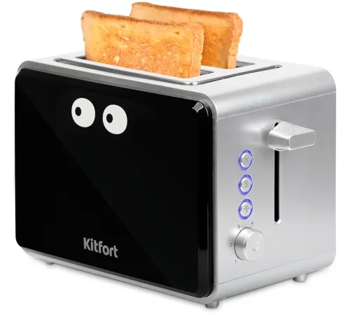Тостер Kitfort КТ-2065 750Вт черный/серебристый Тостер Kitfort КТ-2065 750Вт черный/серебристый