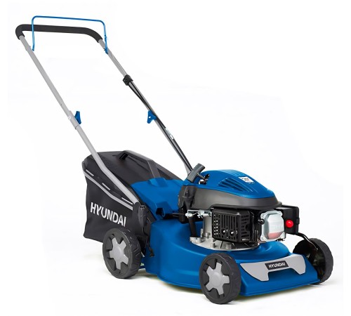HYUNDAI [L 4220] Бензиновая газонокосилка {не самоходная, двигатель Hyundai ICV100,4-х такт, 2.8 л.с./99.8 см3, Ширина среза 41.7 см, Высота среза 20-70 мм, 19 кг }