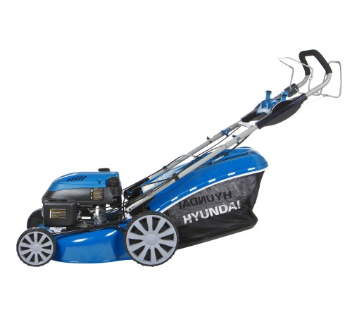 HYUNDAI [L 4610S] Бензиновая газонокосилка {самоходная, двигатель Hyundai ICV145,4-х такт, 3.8 л.с./145 см3, Ширина среза 45,7 см, Высота среза 25-75 мм, 33,8 кг }