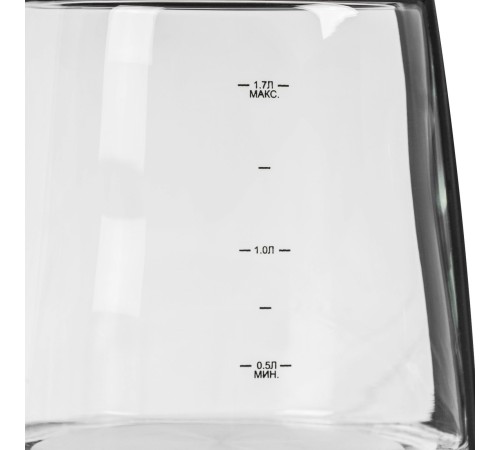 Чайник электрический Galaxy Line GL 0558 1.7л. 2200Вт нержавеющая сталь/черный (корпус: стекло)