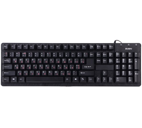 Клавиатура SVEN Standard 301 USB+PS/2 чёрная SVEN Standard 301 USB+PS/2 Black (SV-0310301PUB)
