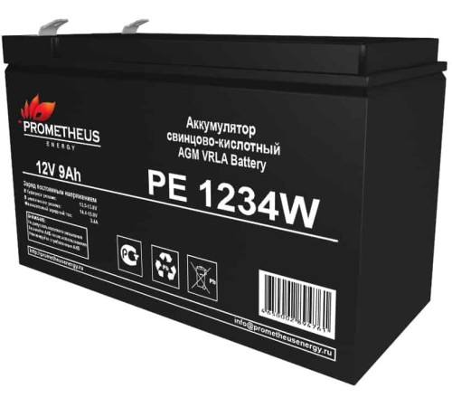 Батарея для ИБП Prometheus Energy PE 1234W 12В 9Ач Батарея для ИБП Prometheus Energy PE 1234W 12В 9Ач