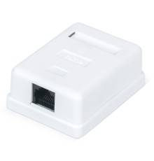 Розетка Hyperline WRLine WR-WS-8P8C-C5E-1 комп.RJ45 1 кат.5E UTP бел. (упак.:1шт)