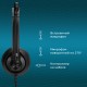 Наушники с микрофоном Оклик HS-M500 черный/черный 1.8м накладные оголовье (1900379)