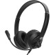 Наушники с микрофоном Оклик HS-M500 черный/черный 1.8м накладные оголовье (1900379)