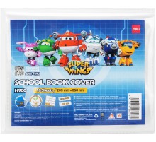 Пленка Deli CH900 Super Wings для книги с липк.сл. (набор 10шт) ПП гладкая прозр. 210x350мм