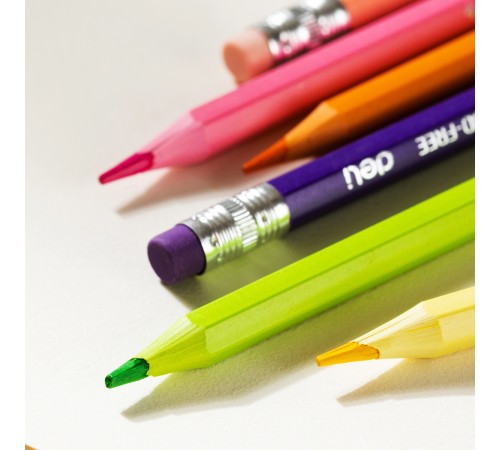 Карандаши цв. Deli EC126-24 Super Wings шестигран. пластик кор.европод. (24шт)