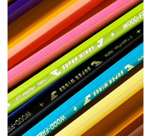 Карандаши цв. Deli EC126-24 Super Wings шестигран. пластик кор.европод. (24шт)