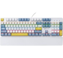 Клавиатура Оклик K951X механическая белый USB Multimedia Touch LED (1901079)