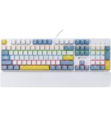 Клавиатура Оклик K951X механическая белый USB Multimedia Touch LED (1901079)
