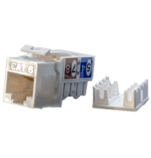 Hyperline KJ9-8P8C-C6-90-WH Вставка Keystone Jack RJ-45(8P8C), категория 6, белая