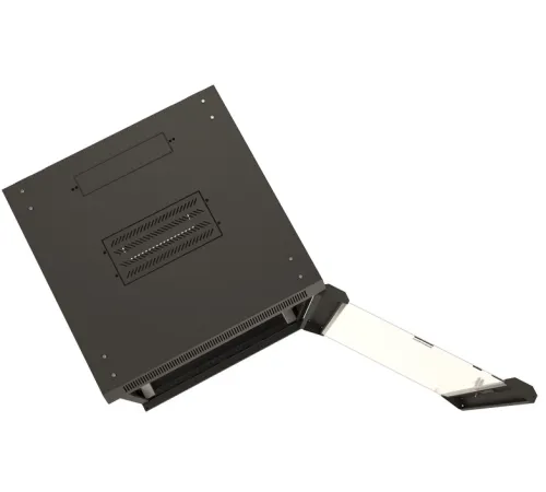 Шкаф коммутационный Hyperline (TWB-2766-GP-RAL9004) настенный 27U 600x600мм пер.дв.стекл 2 бок.пан. 60кг черный 49.9кг 1304мм