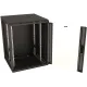Шкаф коммутационный Hyperline (TWB-2766-GP-RAL9004) настенный 27U 600x600мм пер.дв.стекл 2 бок.пан. 60кг черный 49.9кг 1304мм