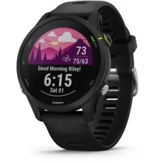 Смарт-часы Garmin Forerunner 255 33мм 1.3" корп.черный рем.черный (010-02641-30)