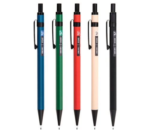 Карандаш мех. Deli S1240 0.7мм пластик ассорти