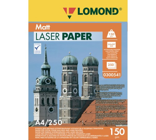 Бумага Lomond Ultra DS Matt CLC 0300541 A4/150г/м2/250л./белый матовое/матовое для лазерной печати Бумага Lomond Ultra DS Matt CLC 0300541 A4/150г/м2/250л./белый матовое/матовое для лазерной печати