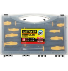 Набор STAYER "MASTER" HERCULES: Отвертки , Cr-V, эргономичная двухкомпонентная рукоятка, 8шт [25055-H8_z02]