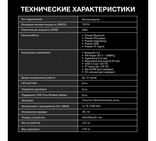 Минисистема Hyundai H-MC1236 черный 40Вт FM USB BT micro SD