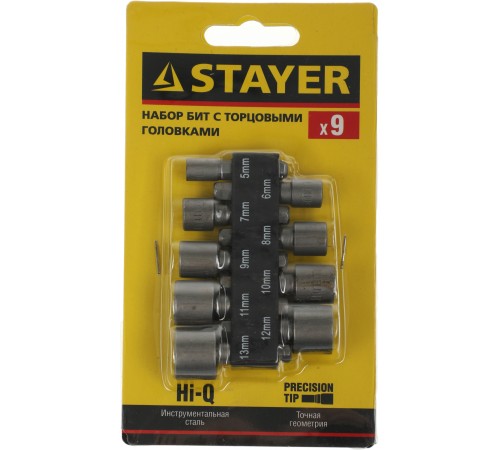 Набор бит Stayer 26089-H9 (9пред.) для шуруповертов Набор бит Stayer 26089-H9 (9пред.) для шуруповертов