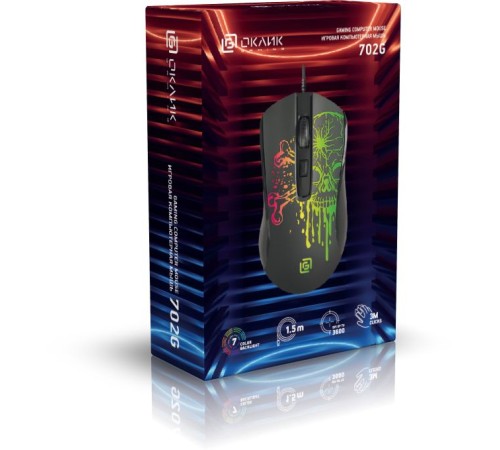 Мышь Оклик 702G черный оптическая (3600dpi) USB для ноутбука (4but) Мышь Оклик 702G черный оптическая (3600dpi) USB для ноутбука (4but)