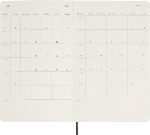 Ежедневник Moleskine CLASSIC SOFT Large 130х210мм 400стр. мягкая обложка зеленый